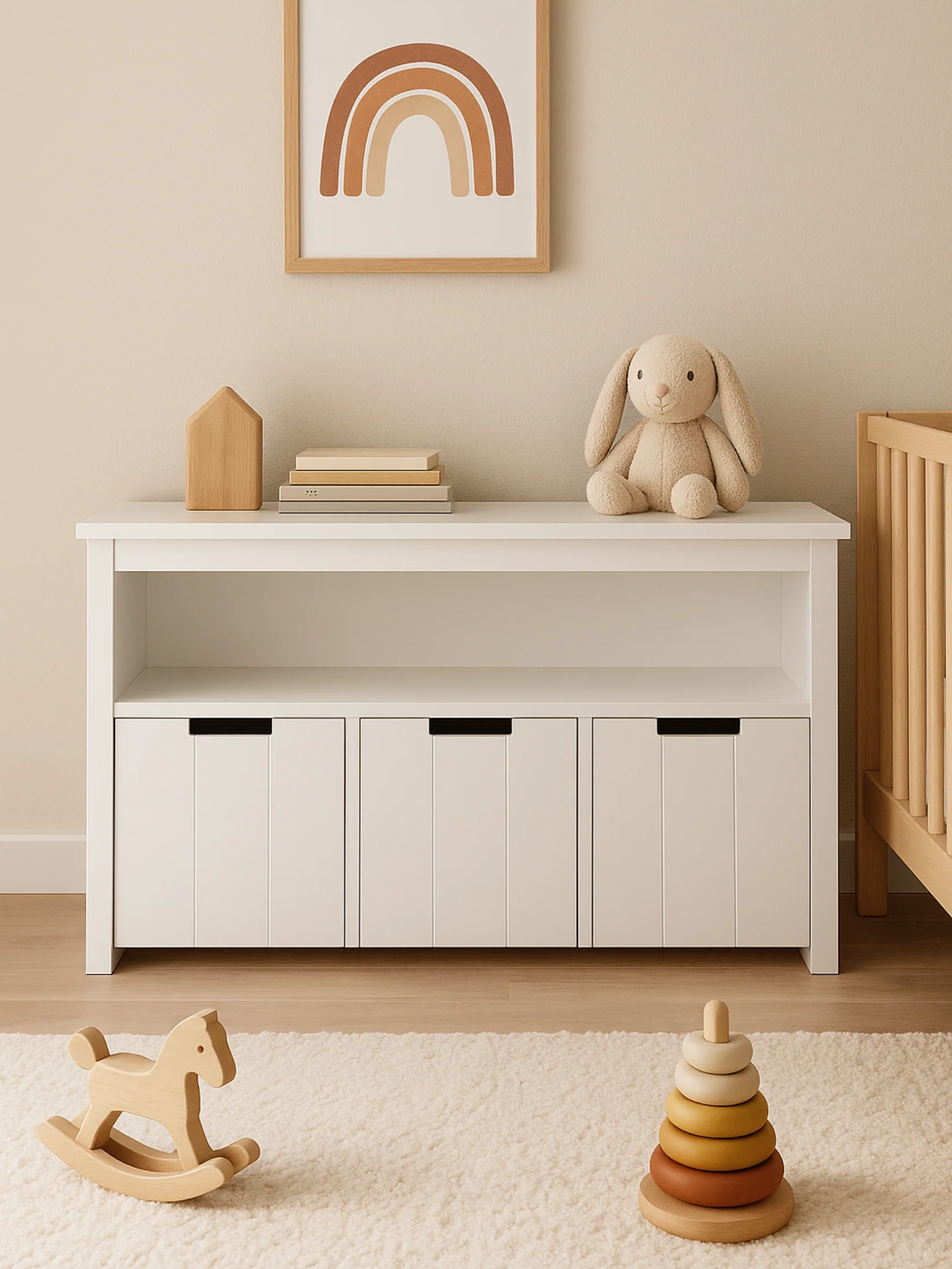 Bella White Kids Toy Storage Cabinet Box Bundle - Image 3