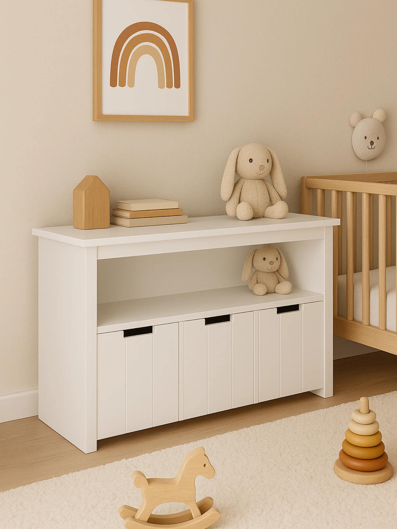 Bella White Kids Toy Storage Cabinet Box Bundle - Image 4