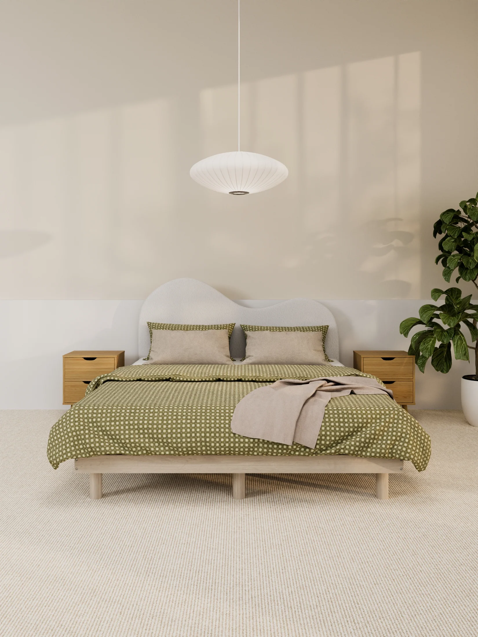 Bella White Wavy Boucle Bedhead - Image 2