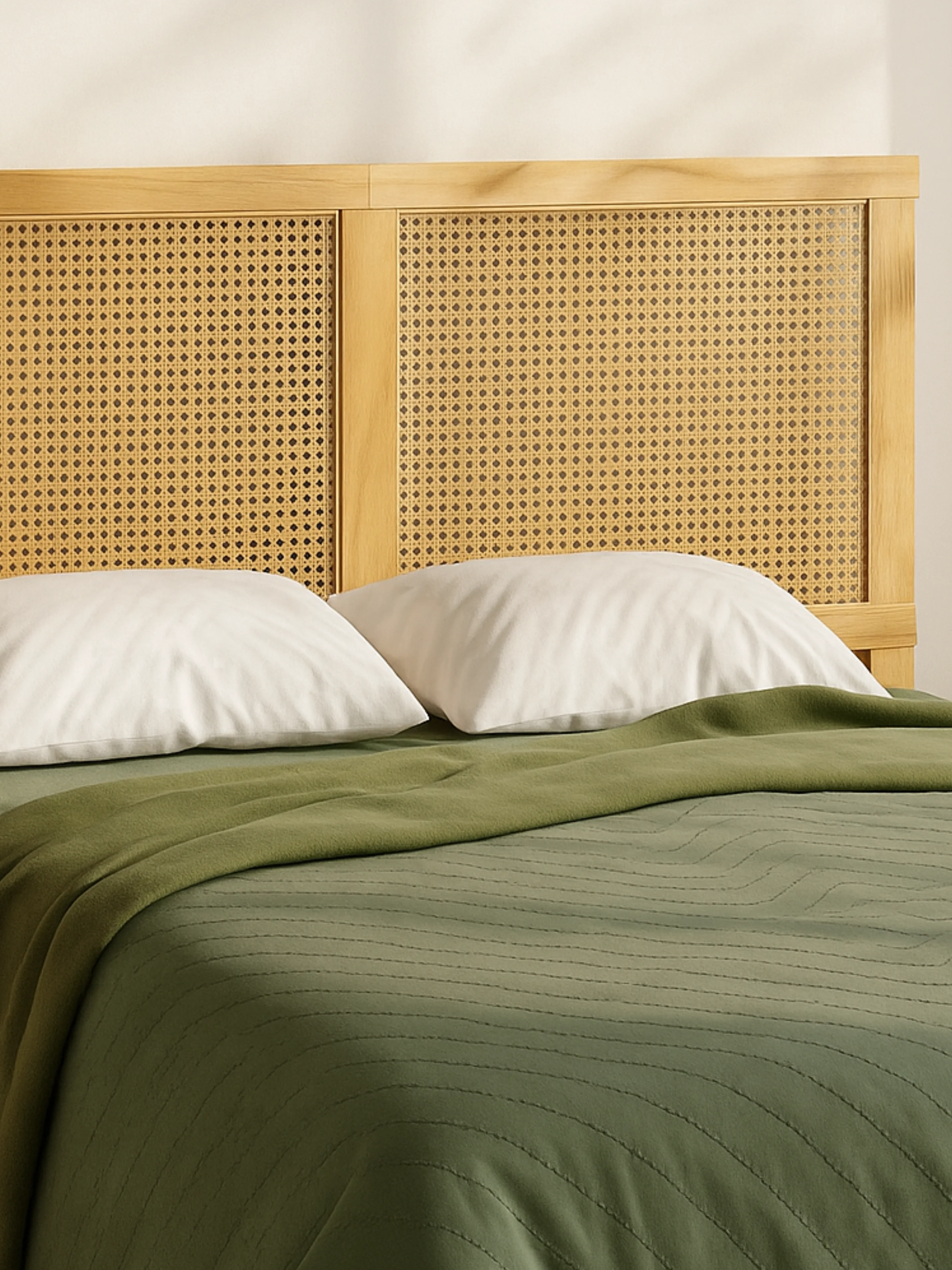 Charlie Natural Rattan Bedhead - Image 2