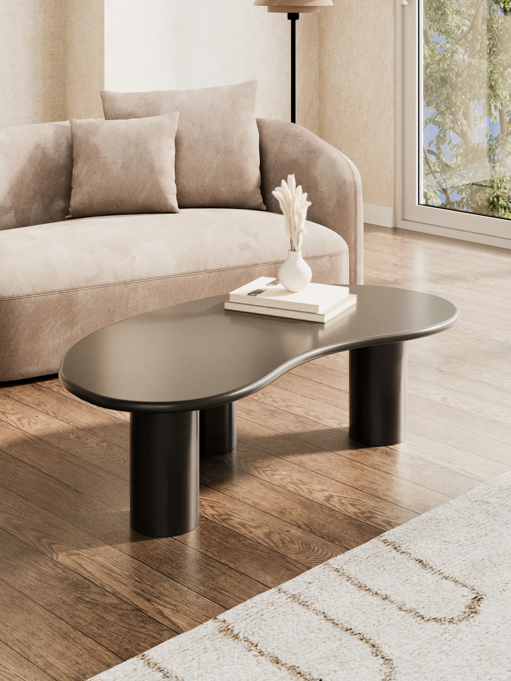 Devon Black Pebble Coffee Table