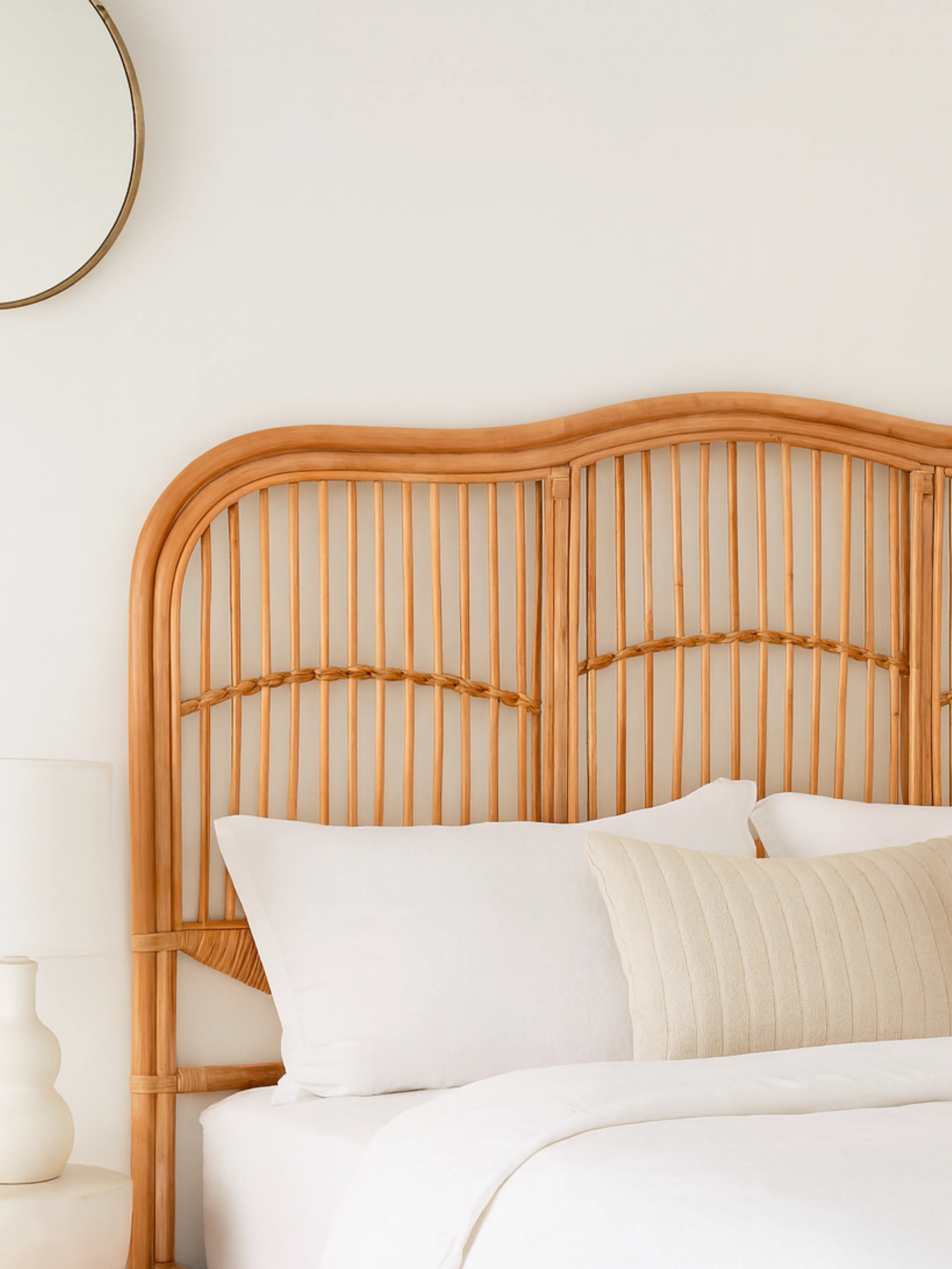 Ellie Natural Rattan Bedhead - Image 2