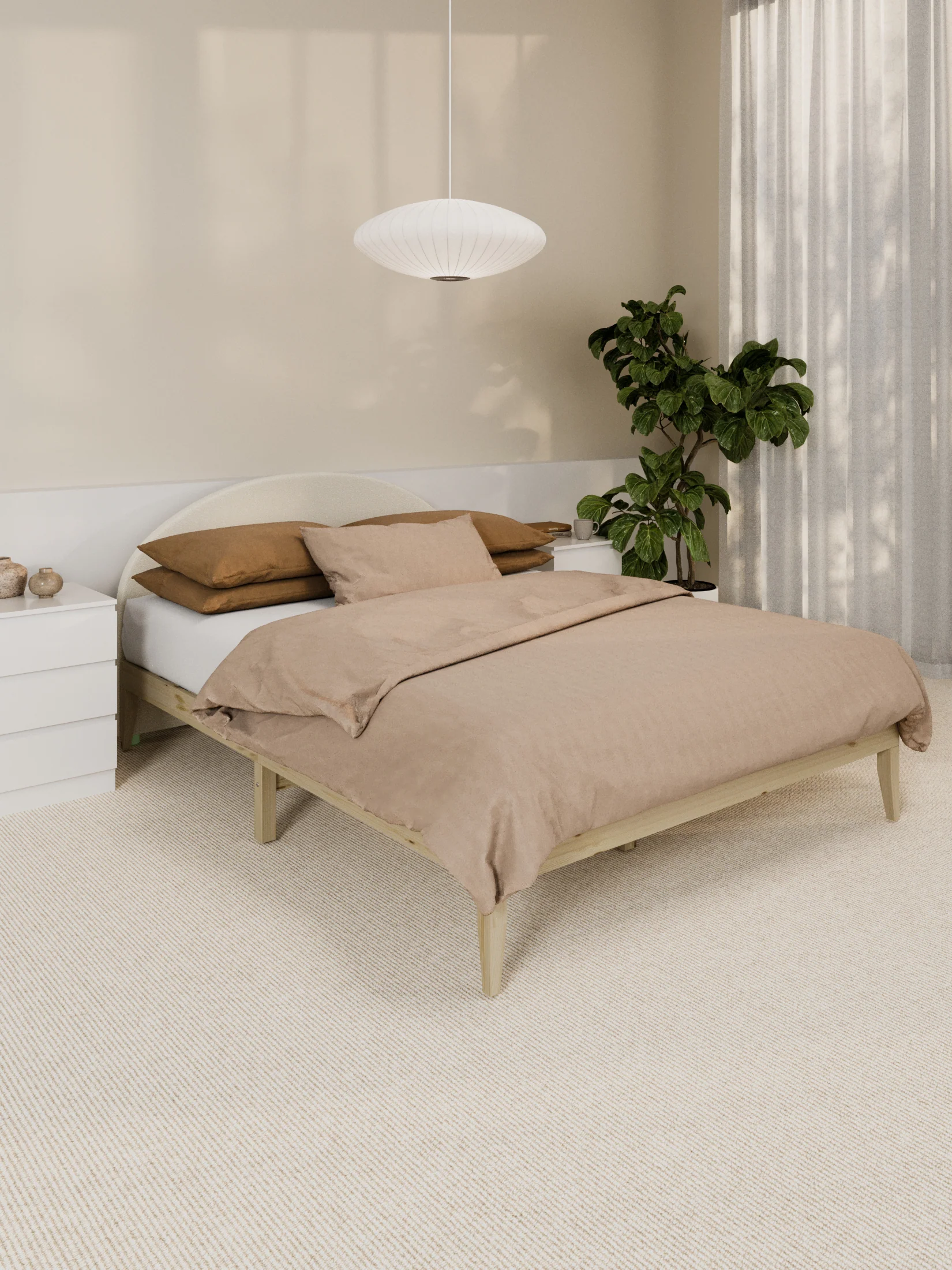 Gemma Beige Arched Bedhead - Image 2