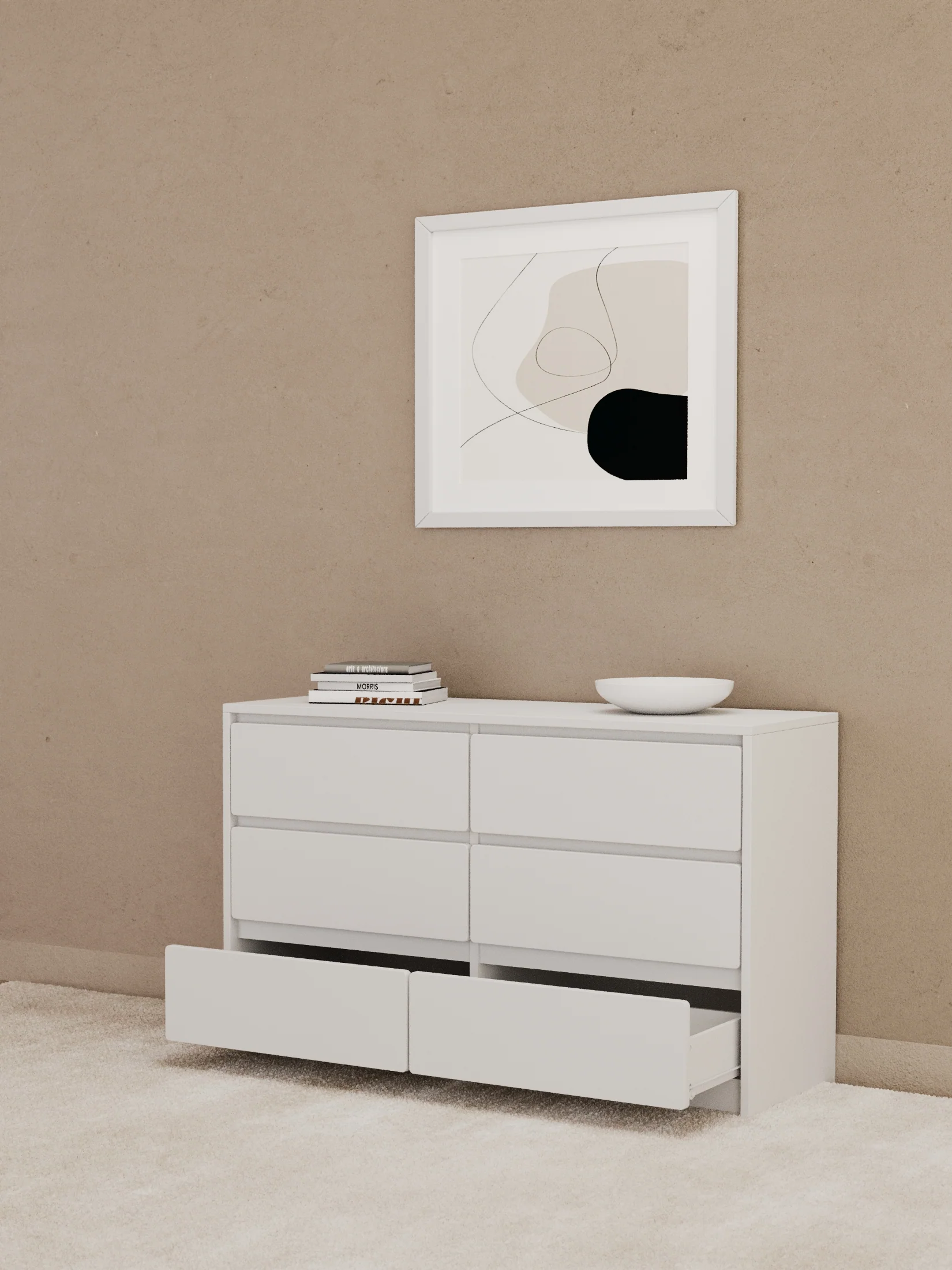 Georgie White 6-Drawer Dresser - Image 3