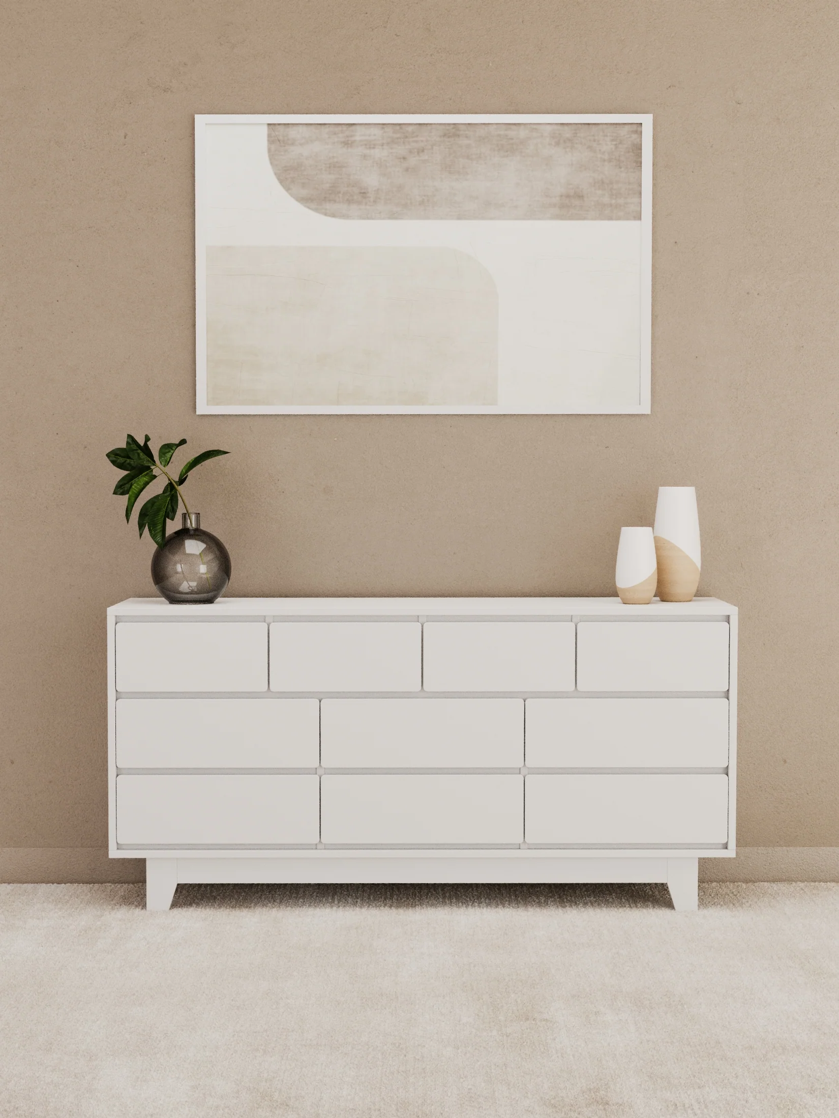 Georgie White Lowboy 10-Drawer Dresser