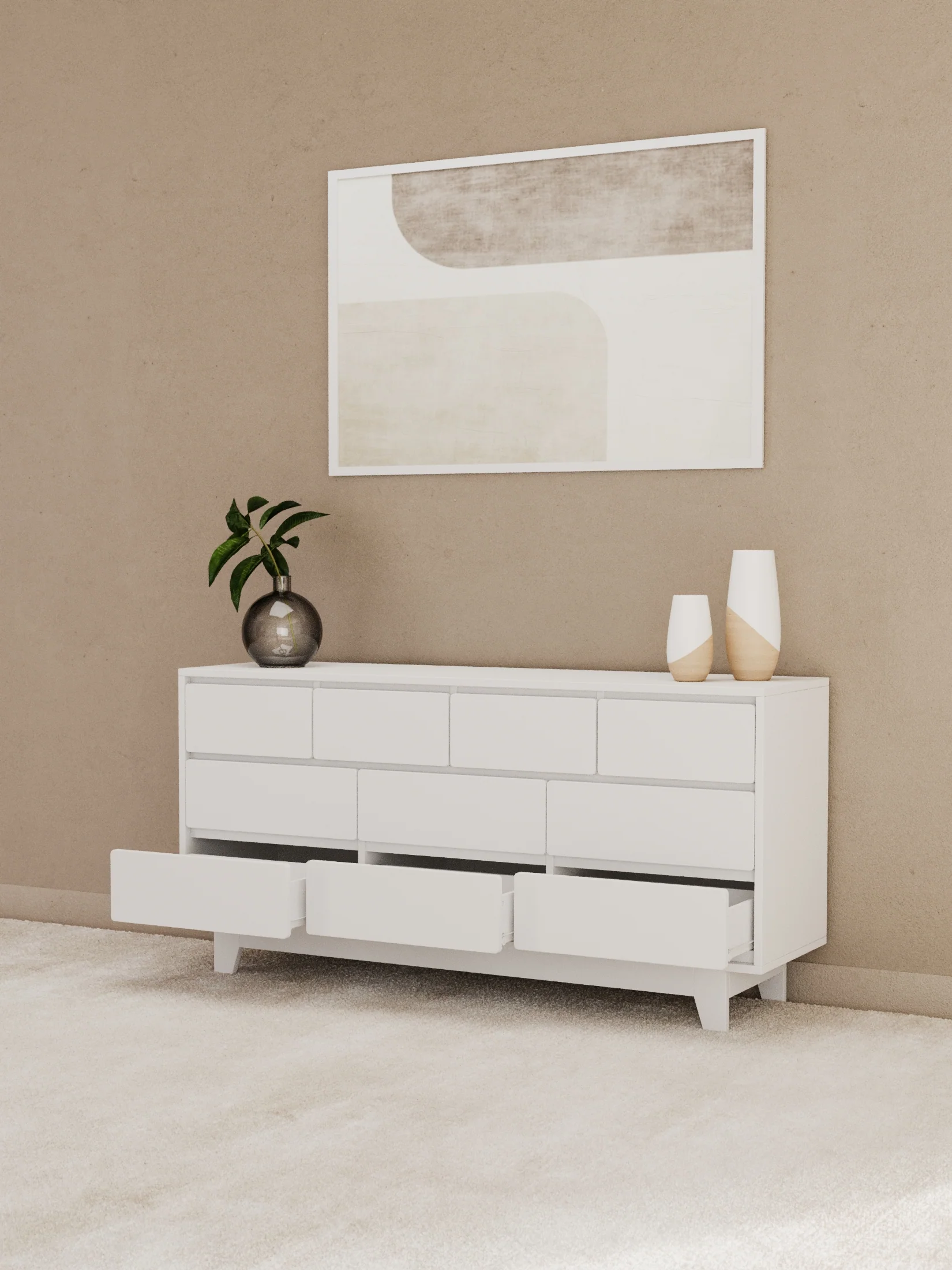 Georgie White Lowboy 10-Drawer Dresser - Image 2
