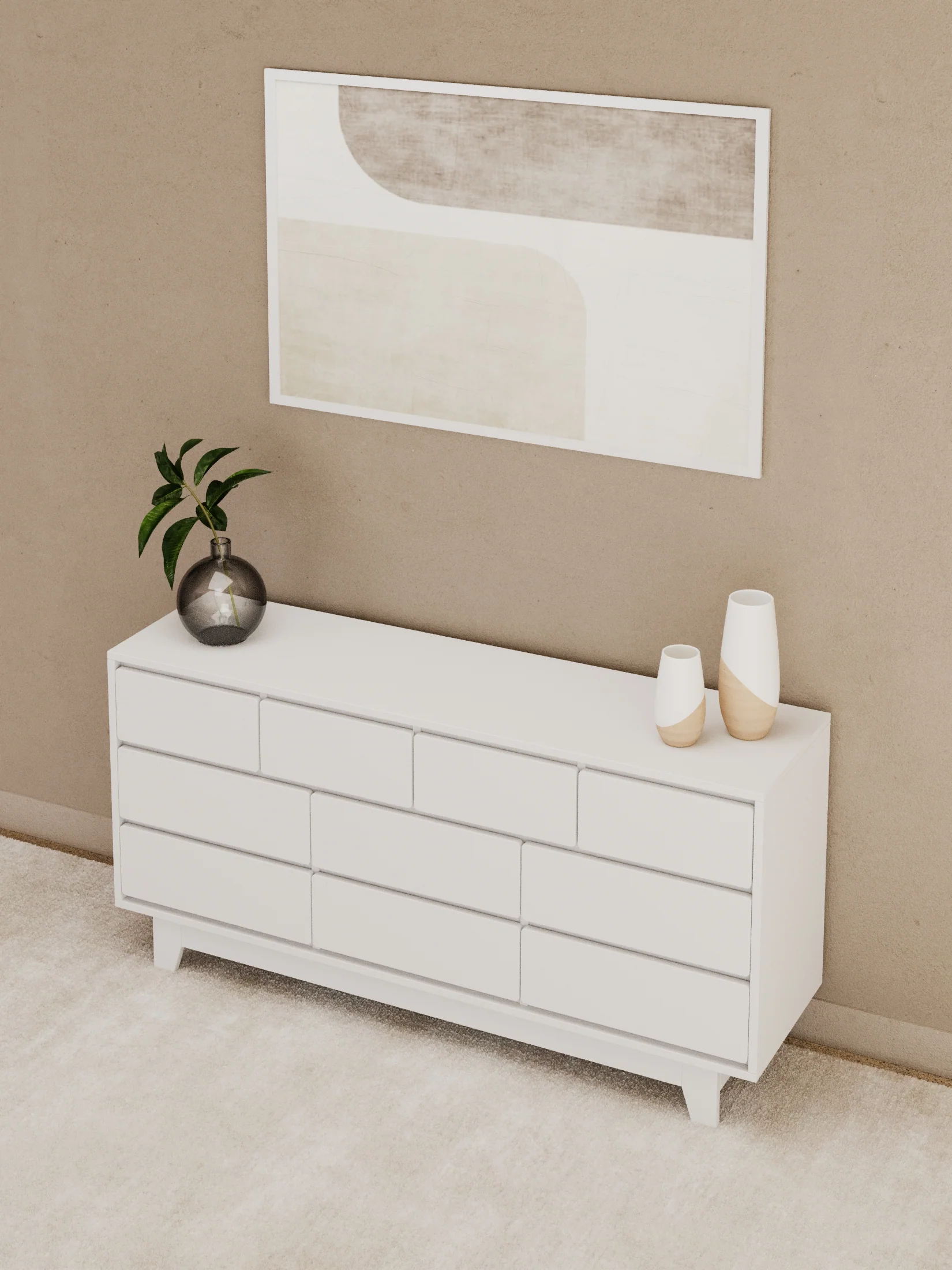 Georgie White Lowboy 10-Drawer Dresser - Image 3