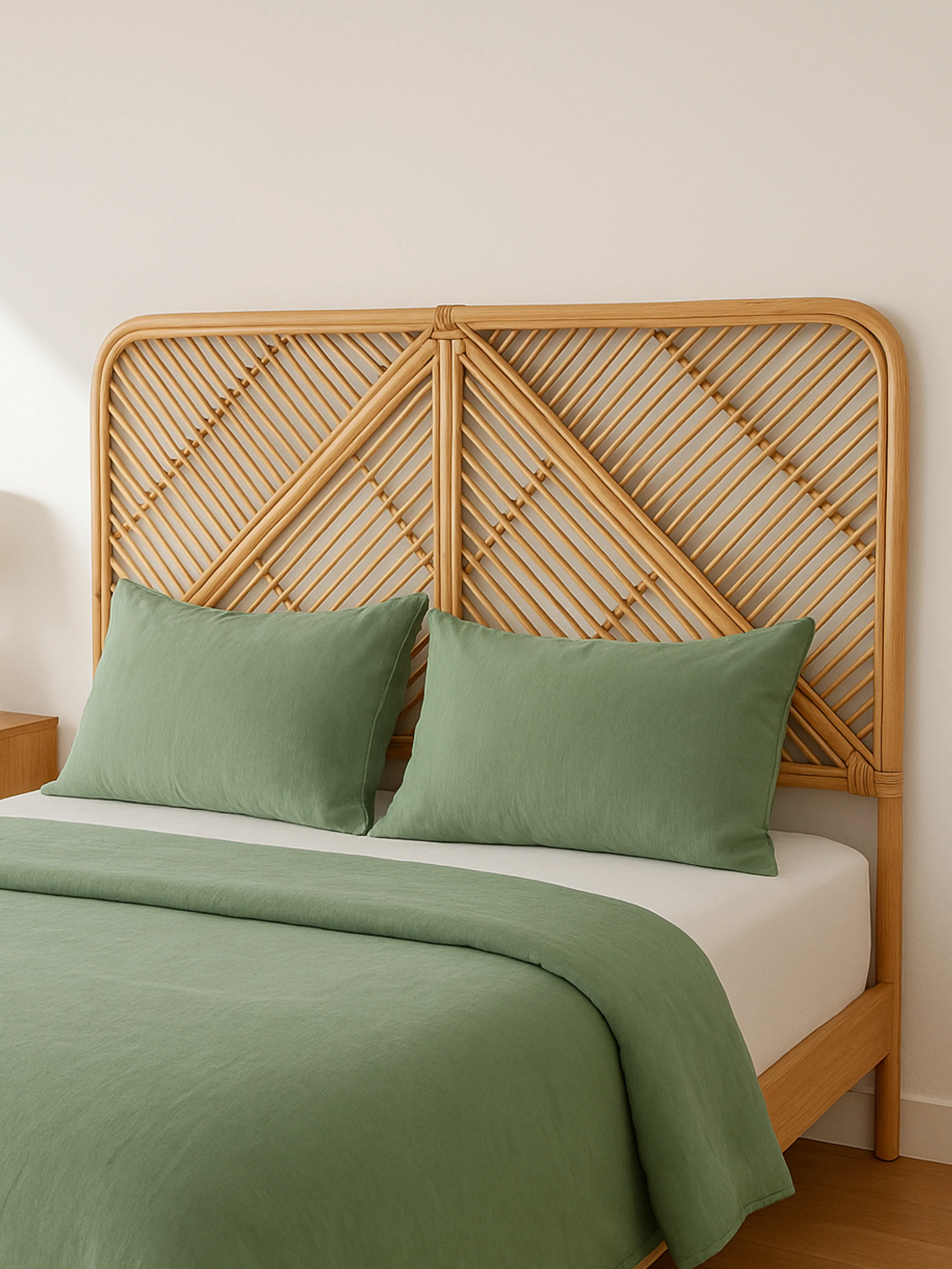 Jamie Natural Rattan Bedhead