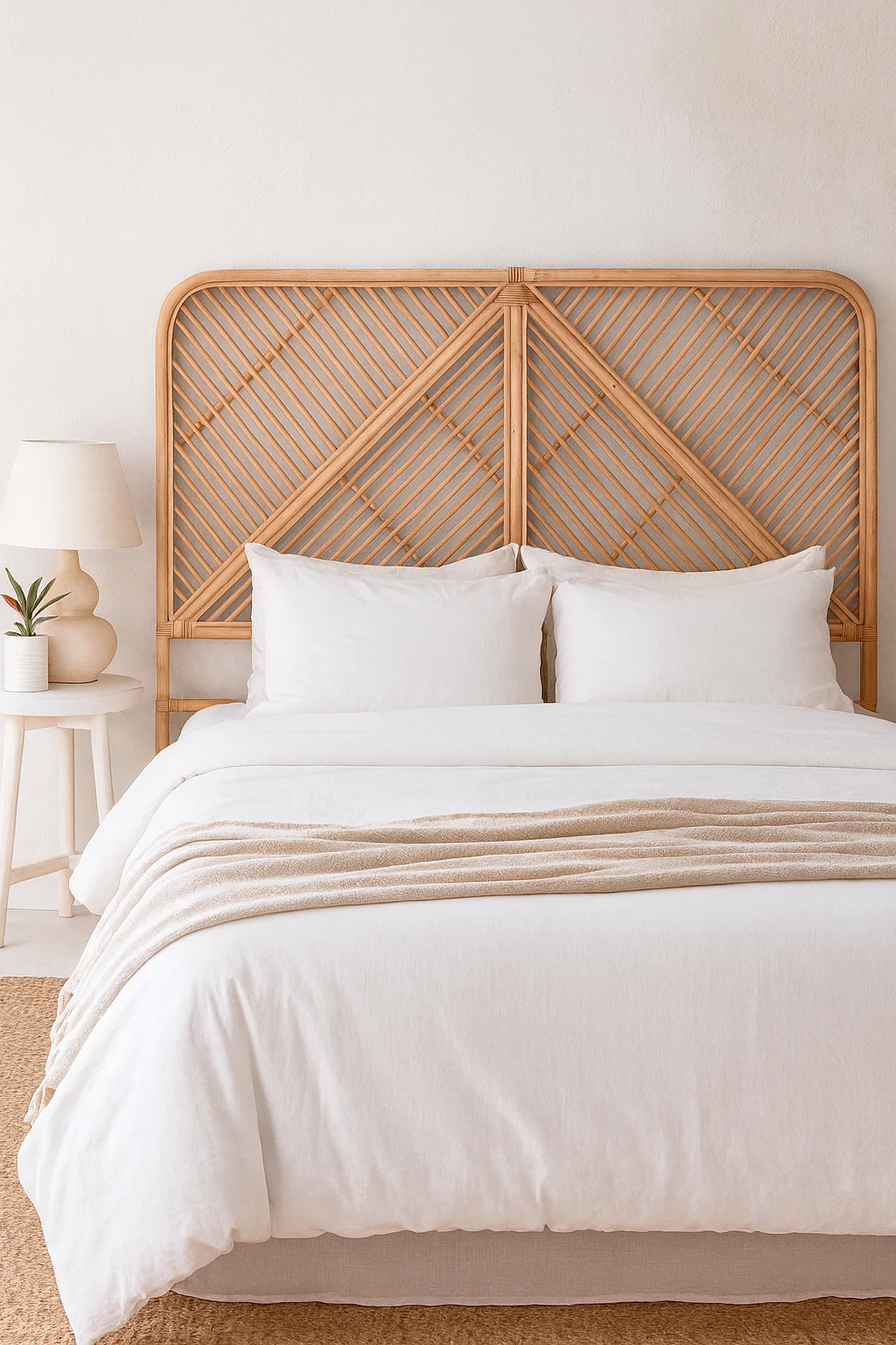 Jamie Natural Rattan Bedhead - Image 2