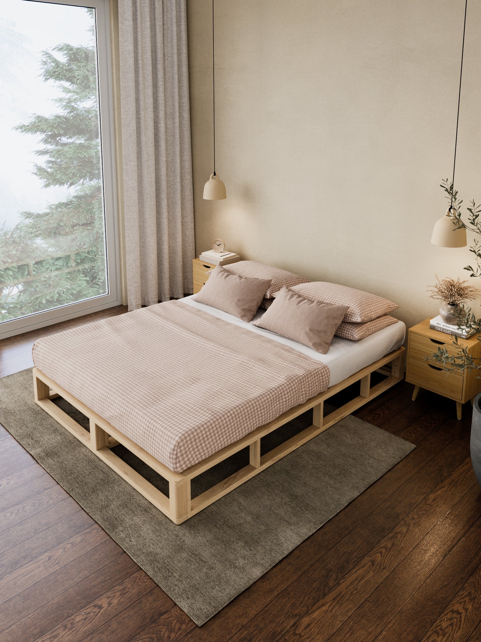Oasis Pallet Wooden Bed Base - Image 2