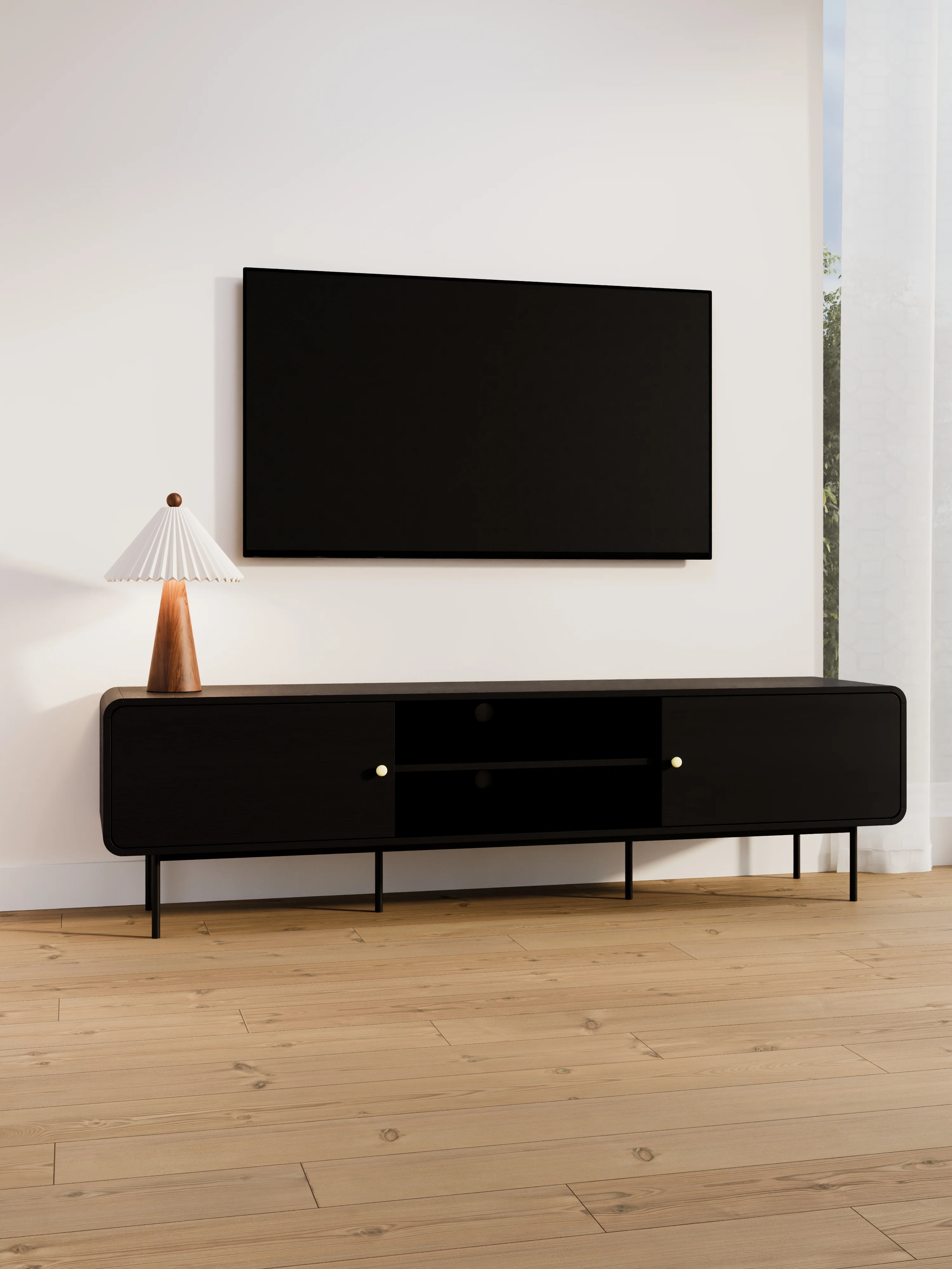 Samson Black Entertainment Unit 180cm - Image 2