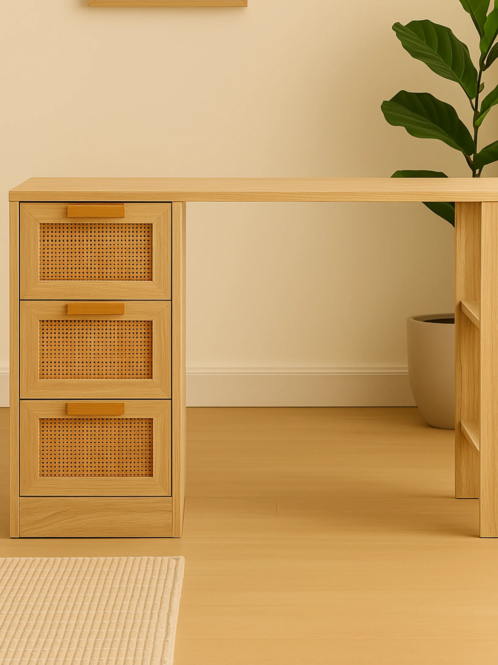 Sienna Natural Rattan Work Desk 120cm - Image 2