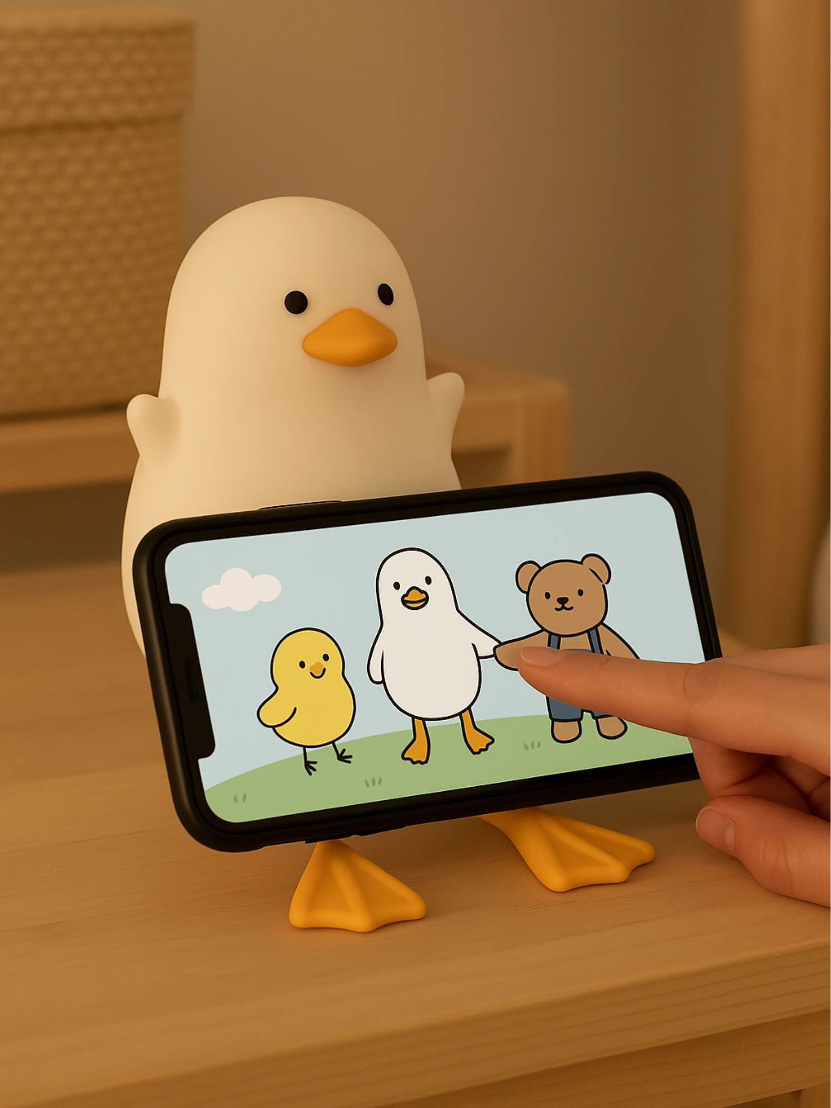 Soothing Nursery Glow Duck Touch Light - Image 2